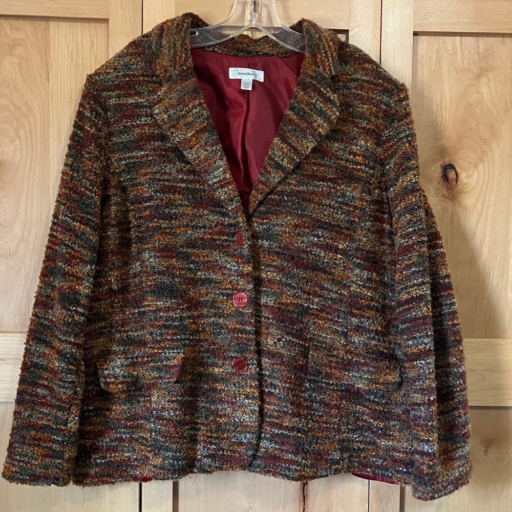 Dressbarn Multicolored Tweed Women's Blazer